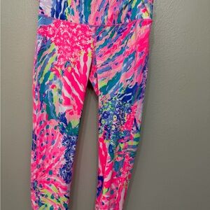 Lilly Pulitzer Pink and Blue Patterned Leggings